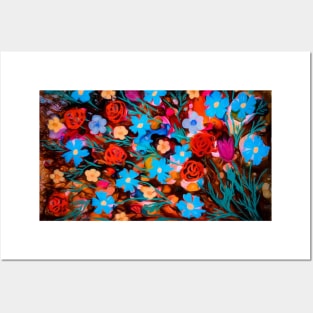 Floral Garden painting Posters and Art